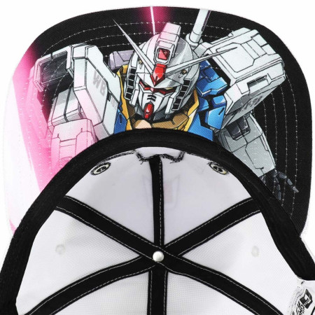 Mobile Suit Gundam Bigface Flat Bill Snapback Hat